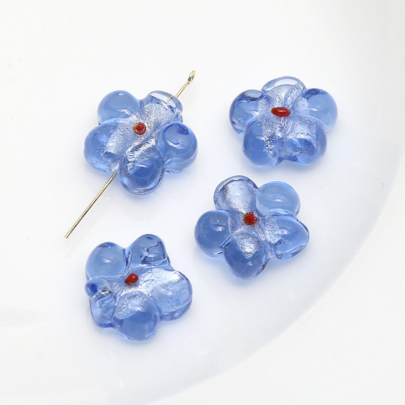 Glass Flower Sweet Ins Style Glass Loose Beads Beading Materials