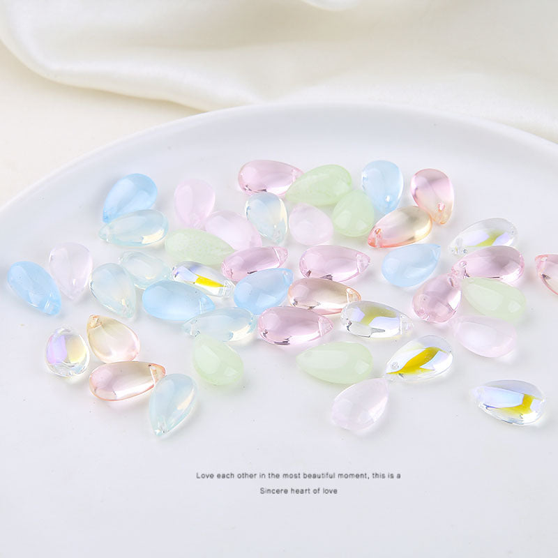 Glass Crystal Mermaid Tears Transparent Water Drop Pendant