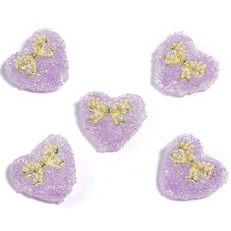Heart-shaped Soft Sugar Candy Bowknot Beads