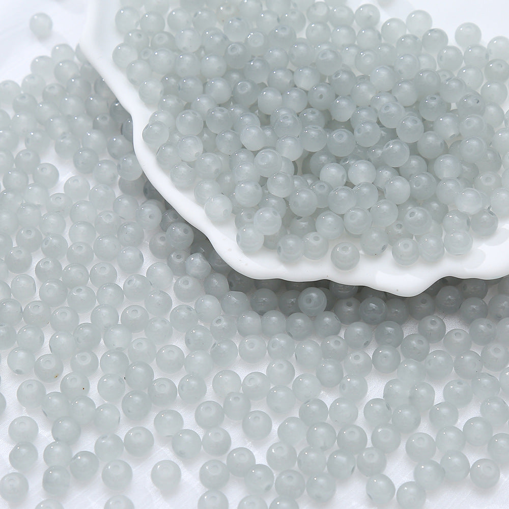 6-10mm Imitation Jade Glass Beads Glass Beads Loose Beads