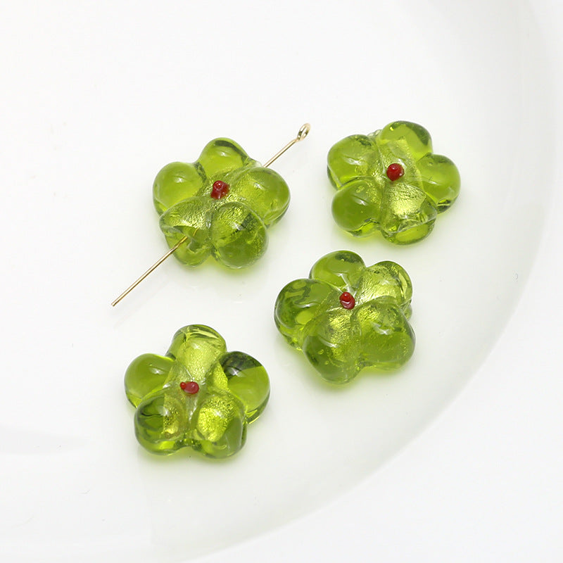 Glass Flower Sweet Ins Style Glass Loose Beads Beading Materials