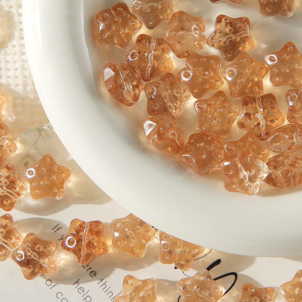 Five-pointed Star Glass beadable Beads Gradient Star
