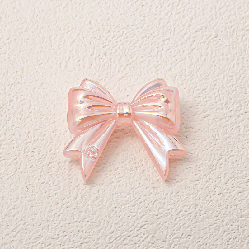Dark Straight Hole through Hole Ribbon Bowknot Beads