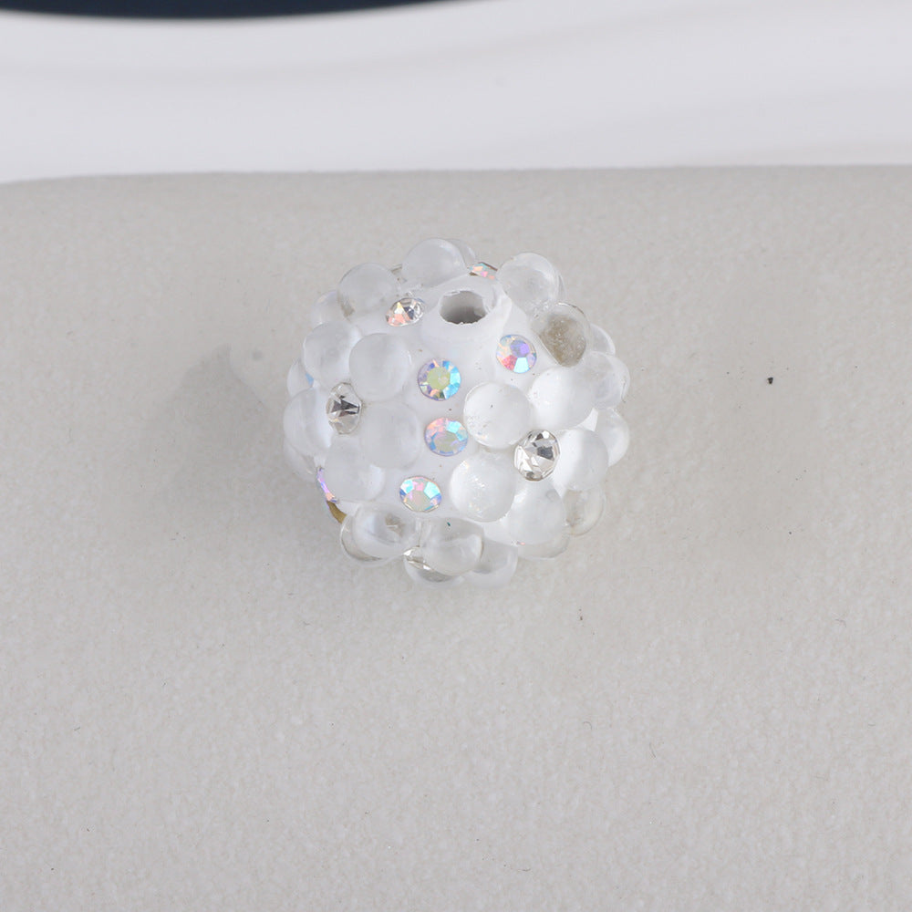 Inlaid Diamond Flower Bubble Beads