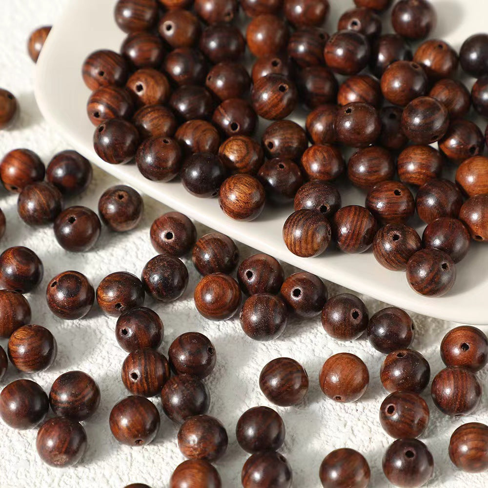 8MM Wooden Beads Loose Beads Ancient Style Natural Solid Wood Round Beads
