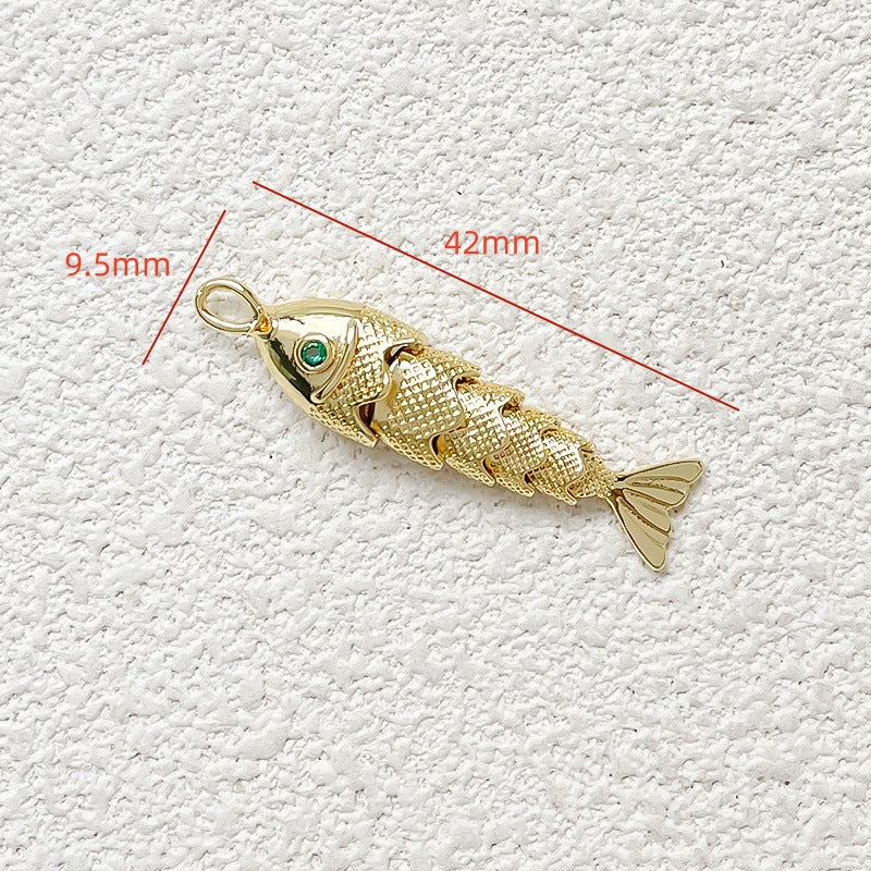 1 pc Metal Fish Pendant DIY Handmade Jewelry