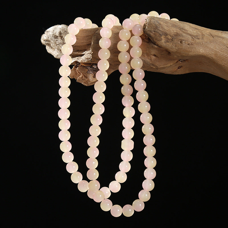 6mm Two-tone Glass Beads Imitation Jade Baking Lacquer Glass Beads