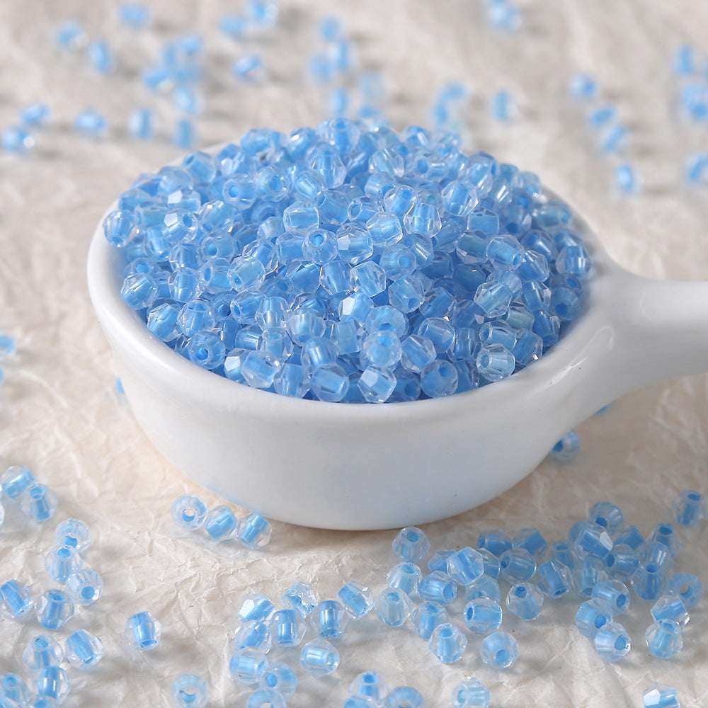 Colorful Faceted Glass Beads Rice Beads