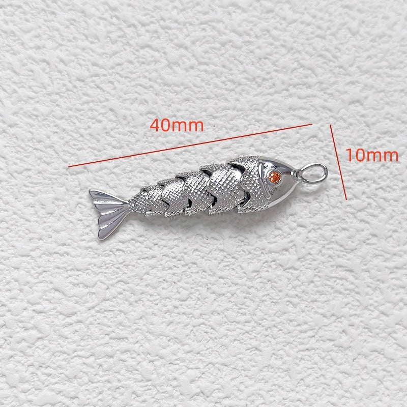 1 pc Metal Fish Pendant DIY Handmade Jewelry