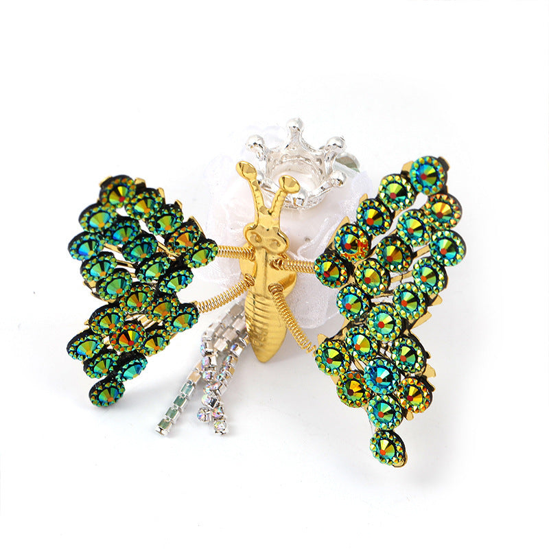 Rhinestone Wings Butterfly Square Beads