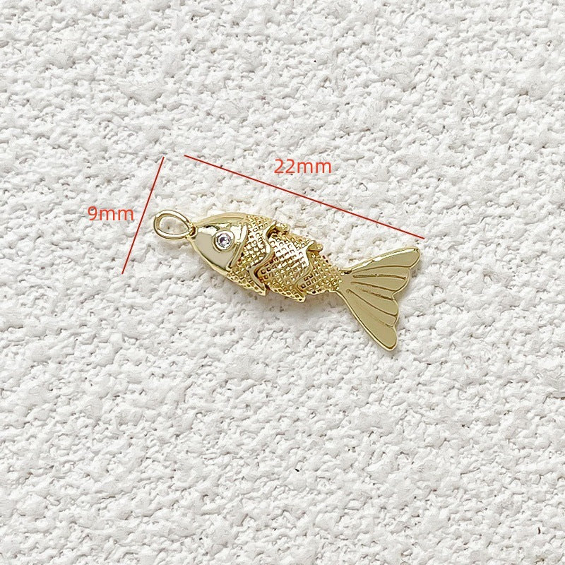 1 pc Metal Fish Pendant DIY Handmade Jewelry