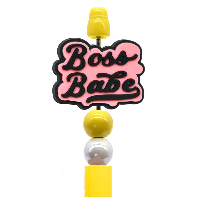 English Cartoon Series Silicone Focal Beads Silicone Focal Beads