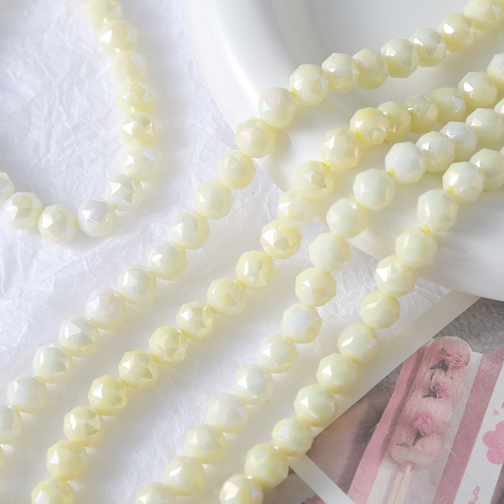 8mm Ice Cream Cut Mixed Color Wheel Beads Faceted Beads