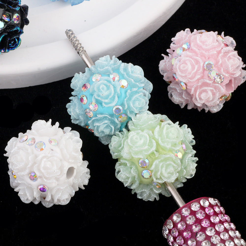 2cm Luminous Inlaid Diamond Flower Ball Diamond Ball