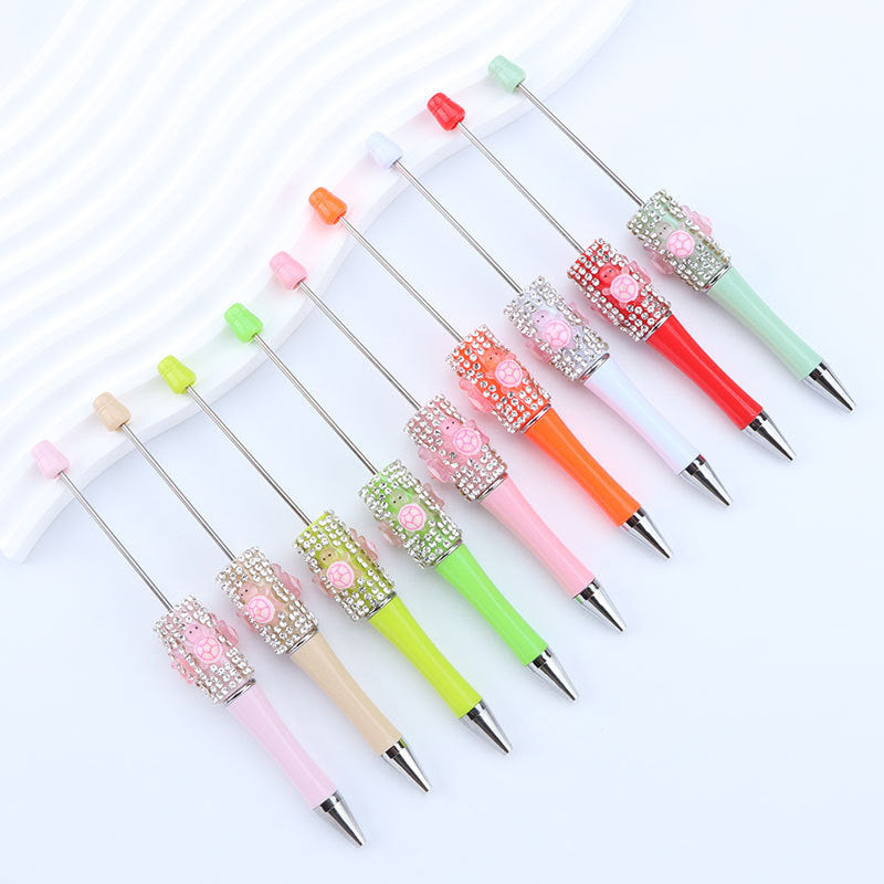 Inlaid Diamond Turtle Beaded Pen