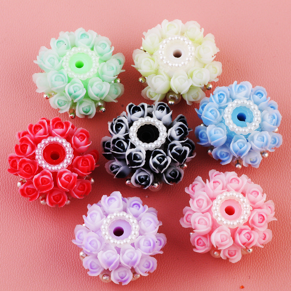 3D Simulation Rose Flower Multi-layer Flower Beads