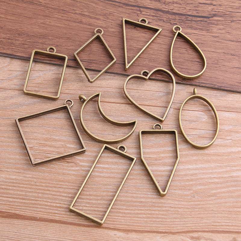 7 Colors DIY Alloy Jewelry Geometric Figure Epoxy Mold Frame