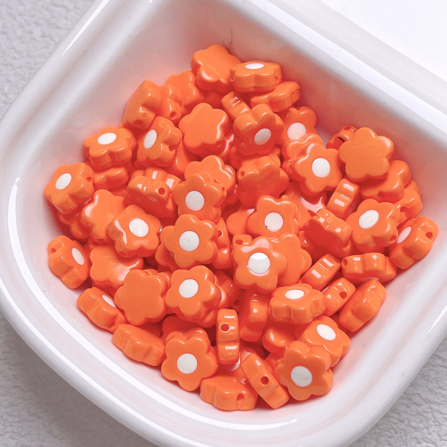 5 Pcs Cute Acrylic Beads Small Flower