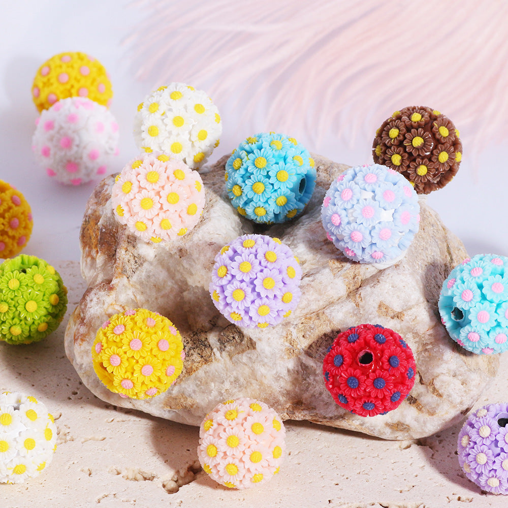 Simulated Double-Layered Irregular Color Rose Beads