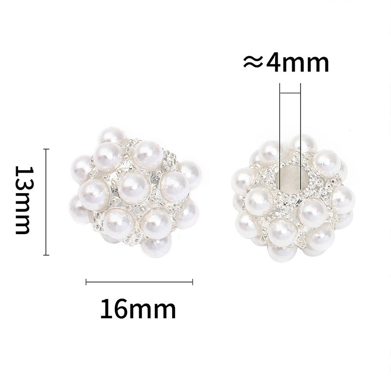 Imitation Pearl Light Luxury Creative Straight Hole Drill Ball