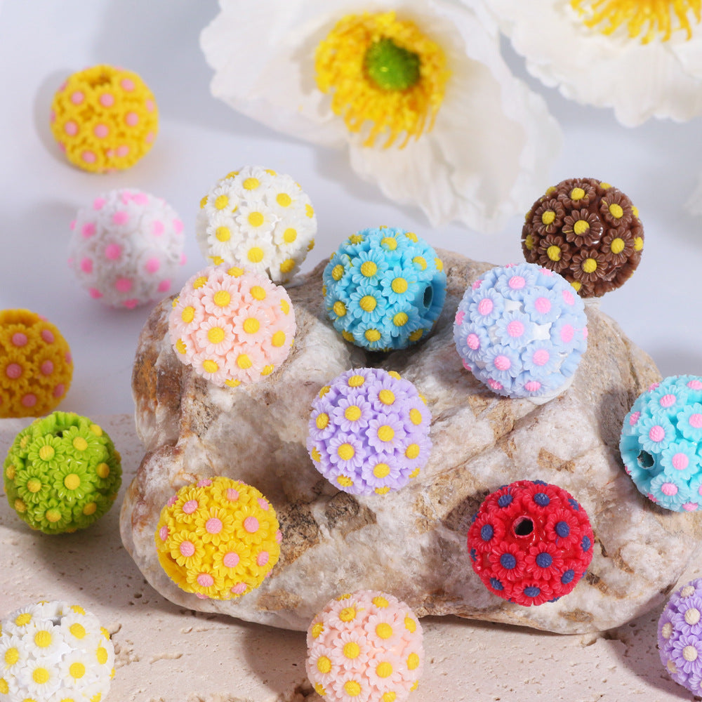 Simulated Double-Layered Irregular Color Rose Beads