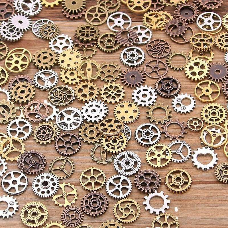 8-15mm Mini Steampunk 10 Colors Mechanical Gear Alloy DIY Jewelry Accessories