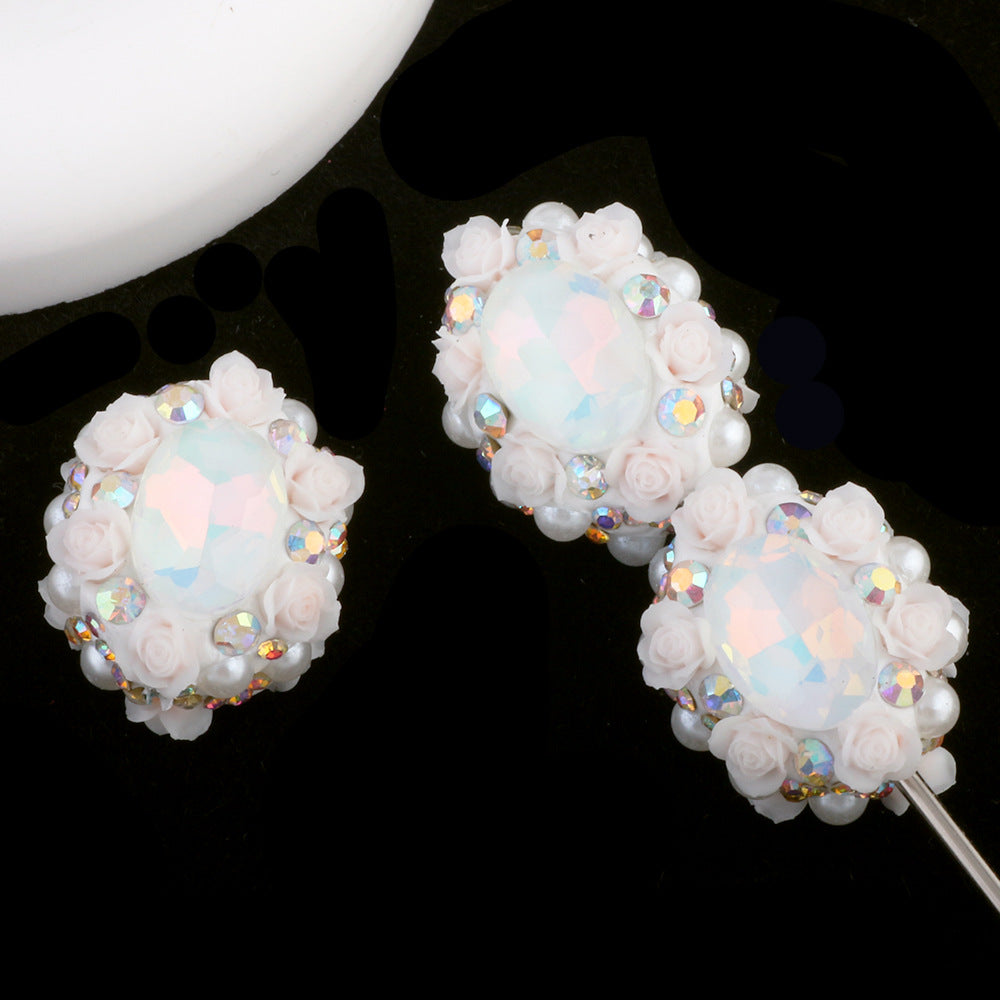 Artificial Flowers with Pearl Inlay Beads