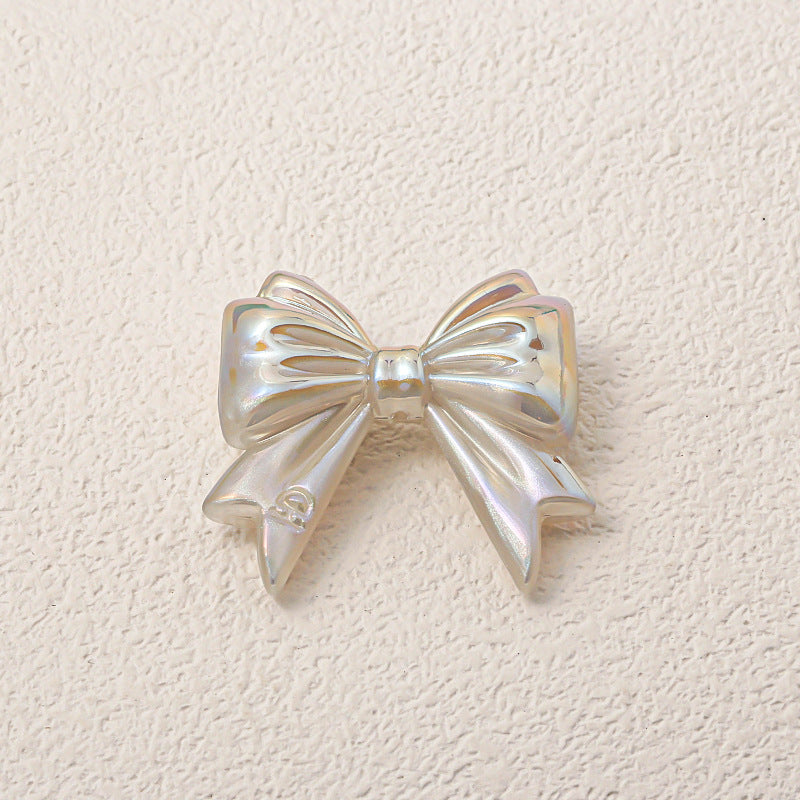 Dark Straight Hole through Hole Ribbon Bowknot Beads