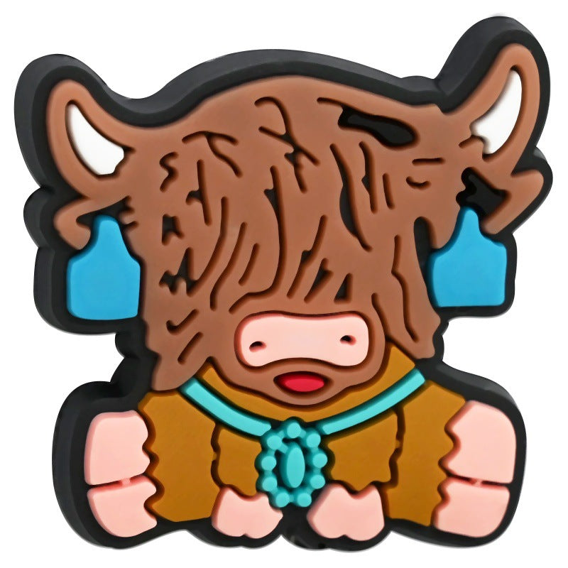 Cartoon Cowboy Series Silicone Focal Beads
