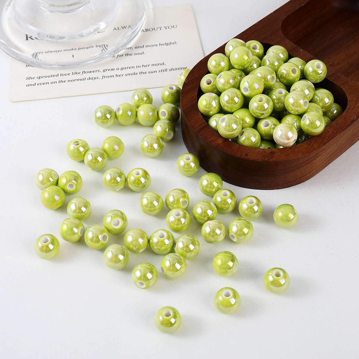Ceramic Color Series UV Gradient Round Beads