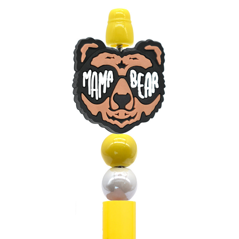 English Cartoon Series Silicone Focal Beads Silicone Focal Beads