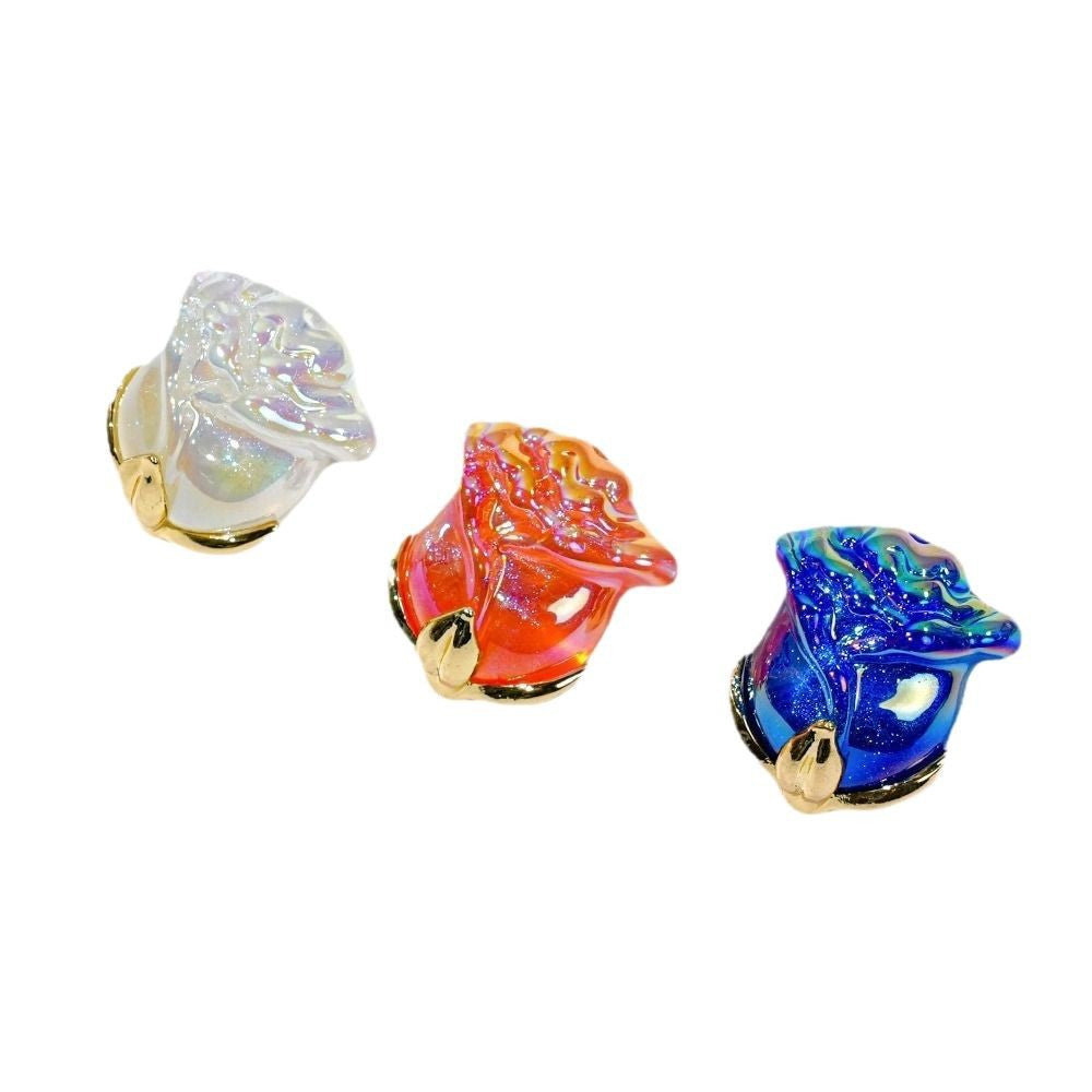 Electroplated Straight Hole Rose Beads