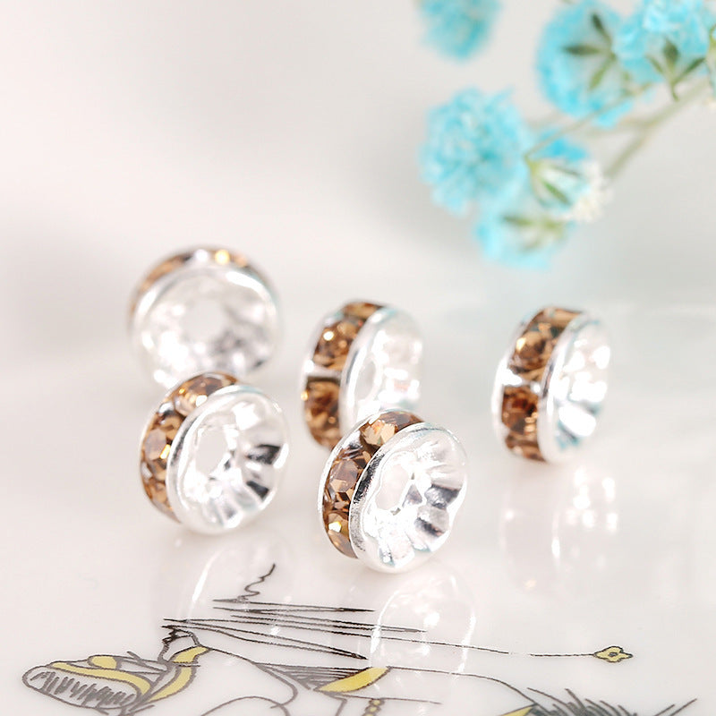 Colorful Diamond Ring Spacer Beads