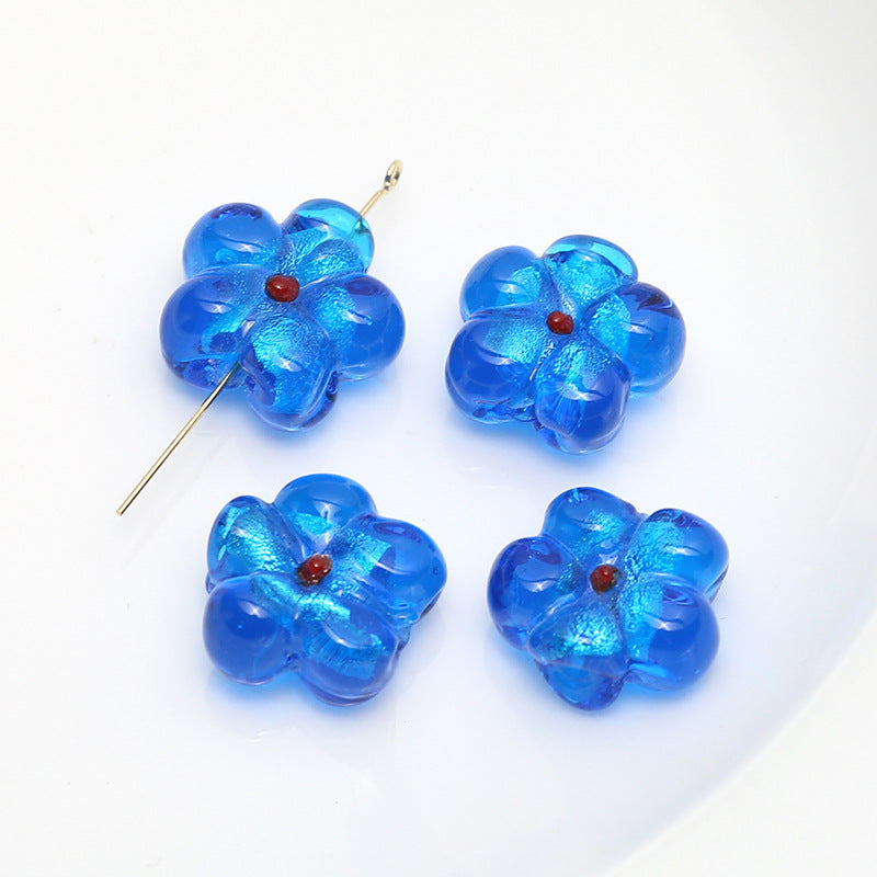 Glass Flower Sweet Ins Style Glass Loose Beads Beading Materials