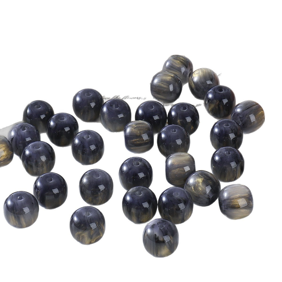 12mm fine glitter liquid sand faux cat's eye Resin beadable Beads