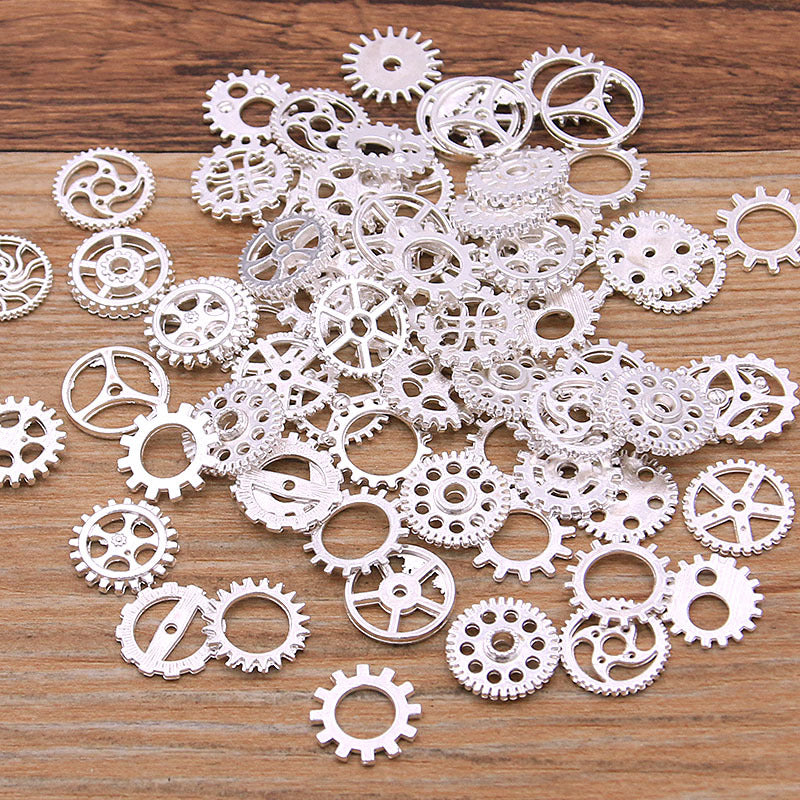 8-15mm Mini Steampunk 10 Colors Mechanical Gear Alloy DIY Jewelry Accessories