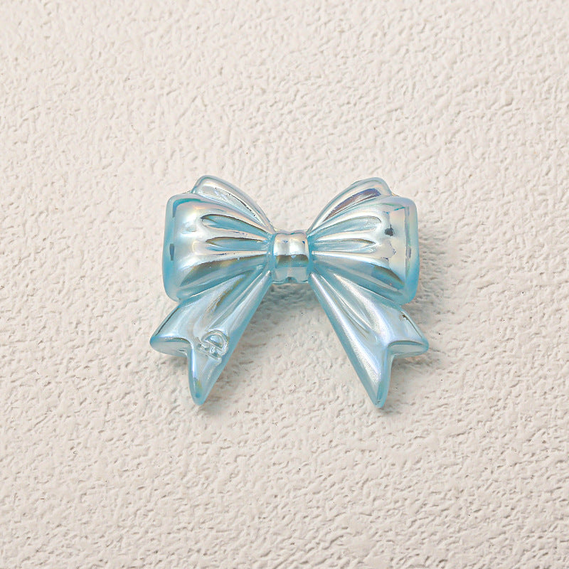 Dark Straight Hole through Hole Ribbon Bowknot Beads