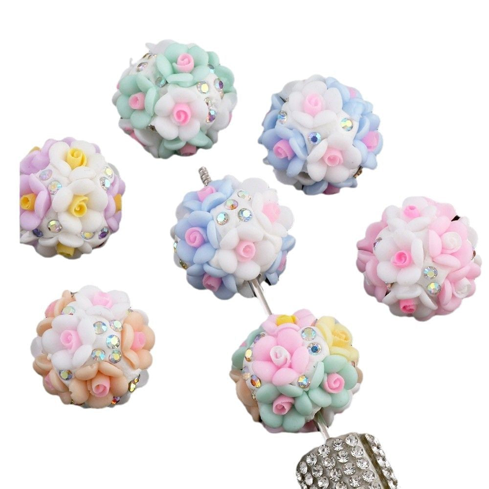 Rose Ball with Rhinestones