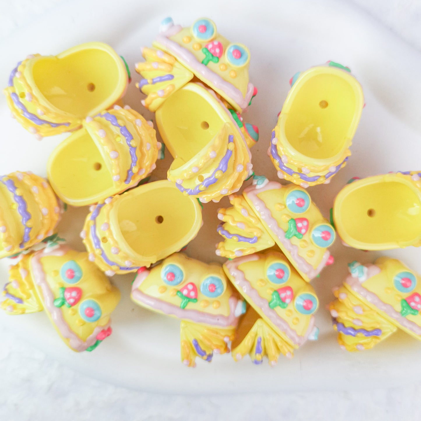 5 pcs Colorful Cute Trendy Hot-Selling Pen-Through Hand-Painted Baby Carriage Beaded Adorable Pen