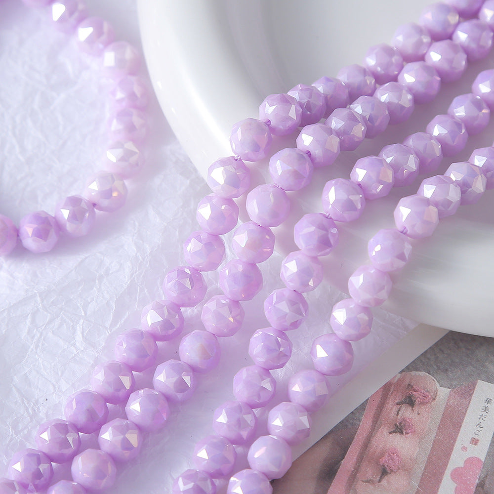 8mm Ice Cream Cut Mixed Color Wheel Beads Faceted Beads