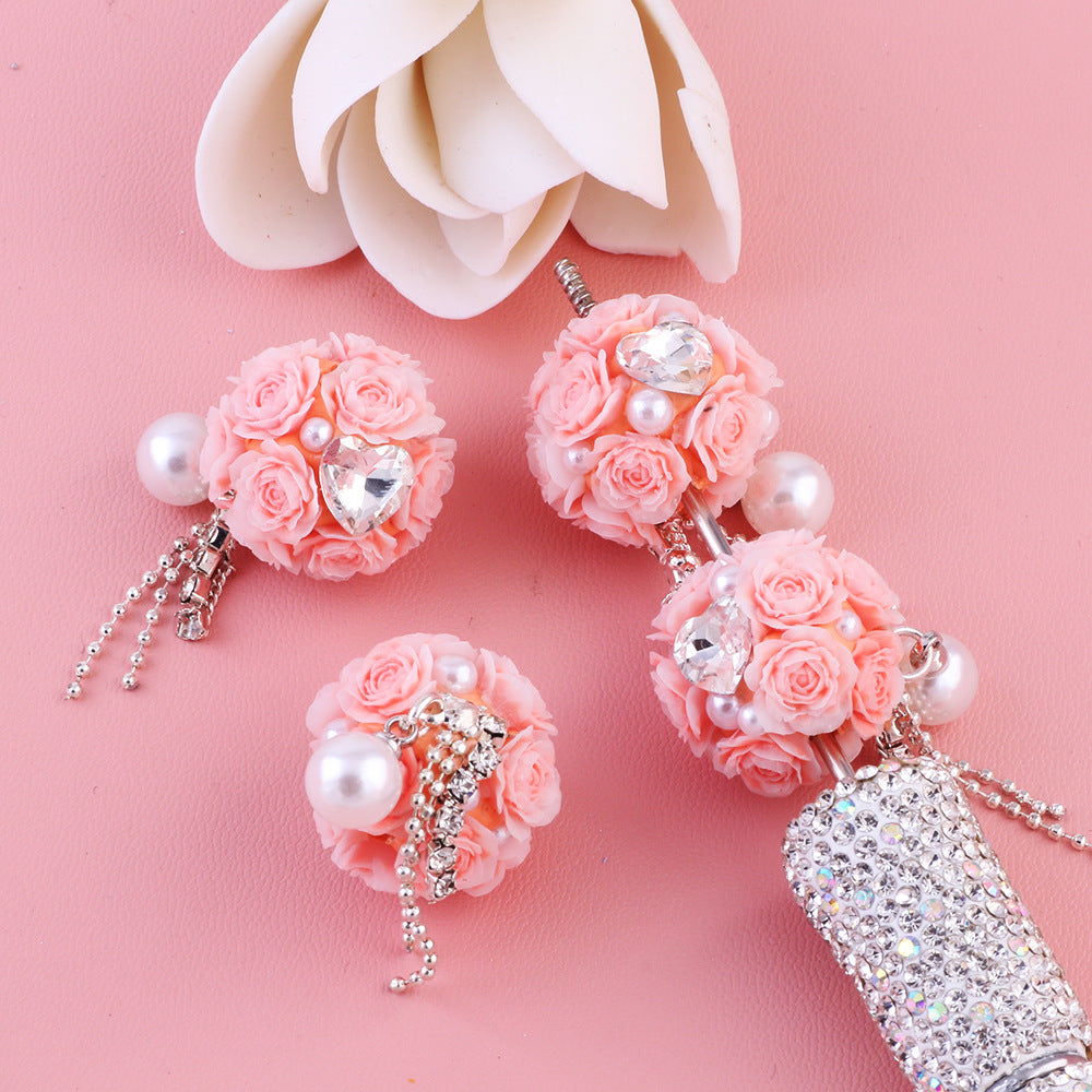 Rose Pearl Tassel Flower Ball