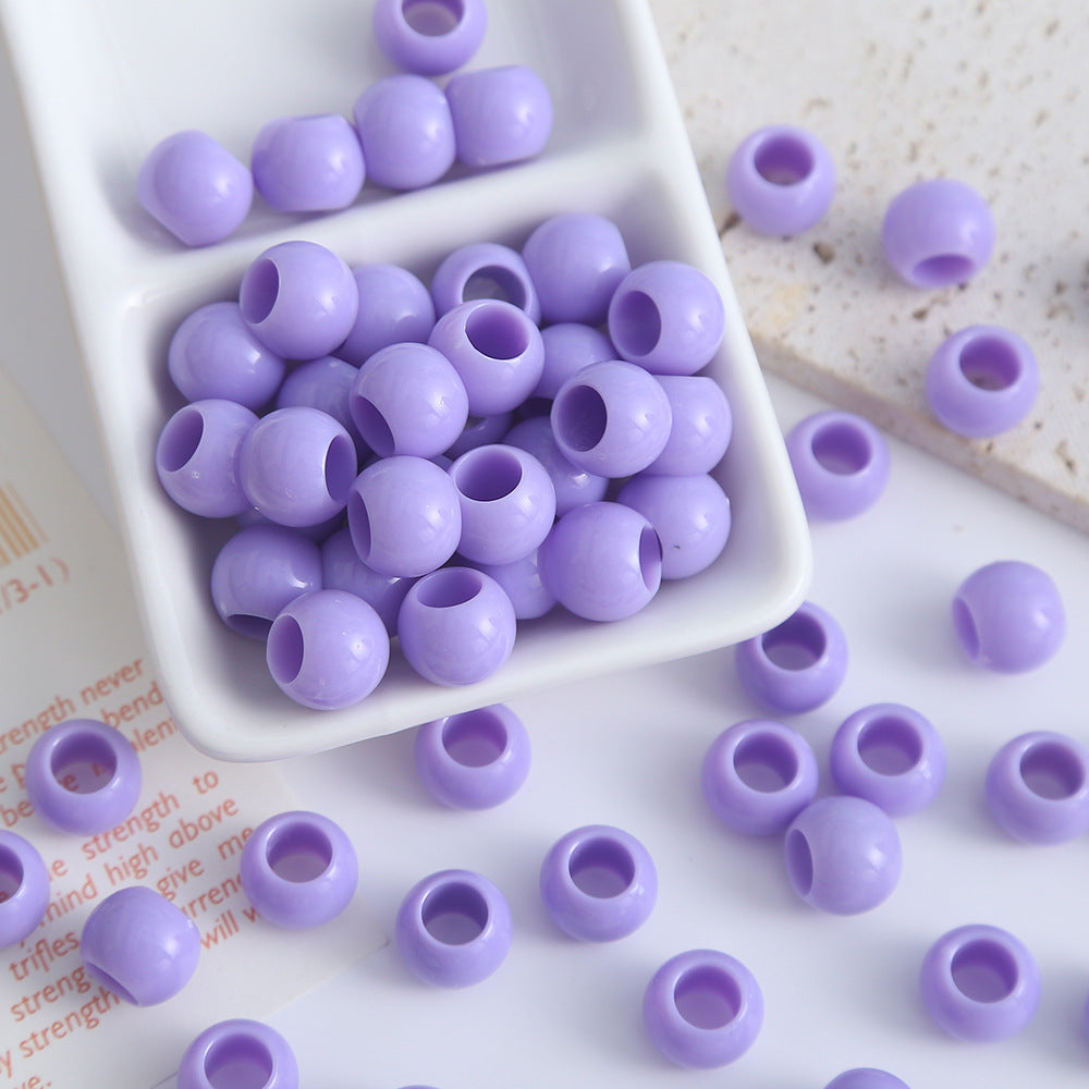 Dopamine Color Series Solid Color Acrylic Large Hole beads