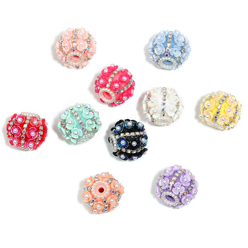 Acrylic Flower Beads High-Value Handmade Round Beads