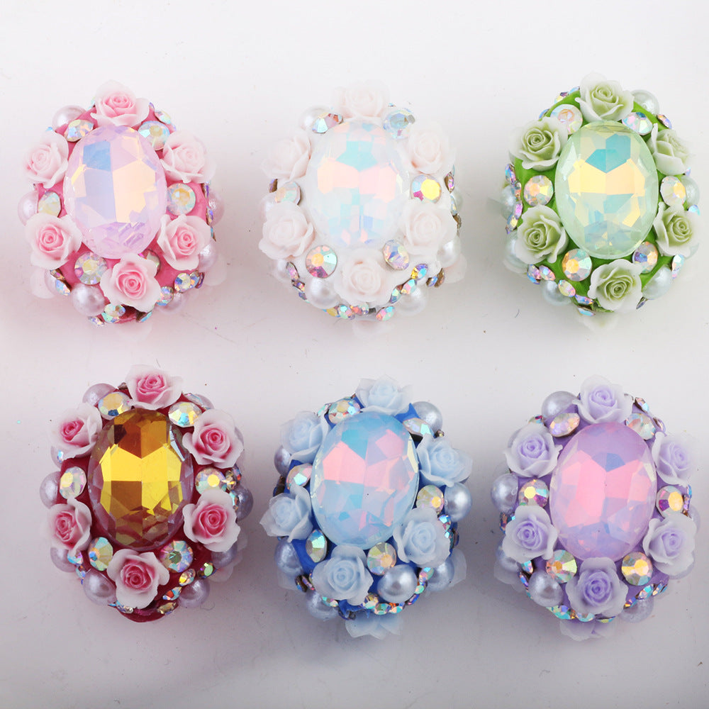 Artificial Flowers with Pearl Inlay Beads