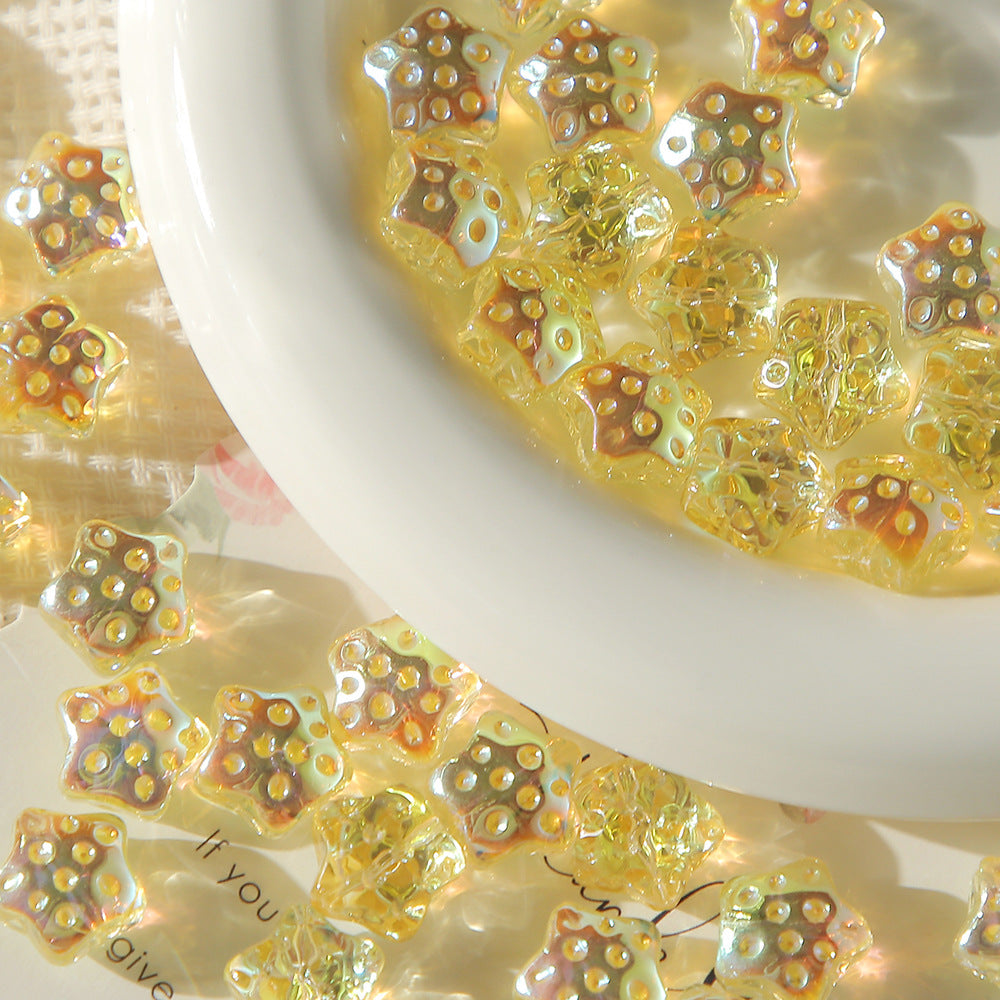 Five-pointed Star Glass beadable Beads Gradient Star