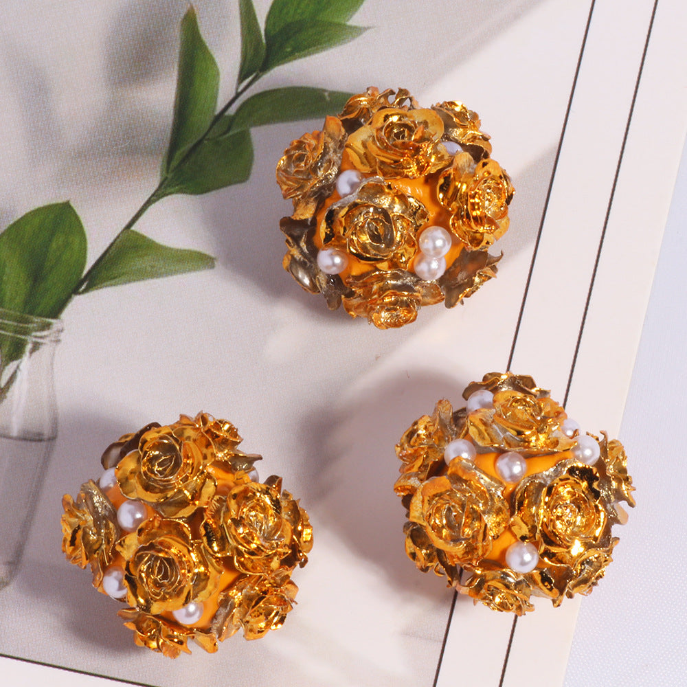 Halloween Metallic Rose Flower Ball