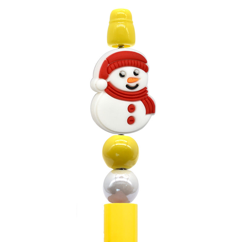 Christmas Beaded Pen Silicone Focal Beads