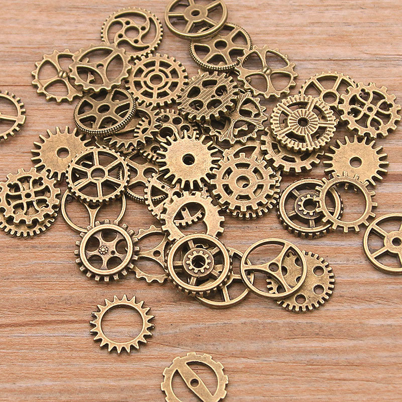 8-15mm Mini Steampunk 10 Colors Mechanical Gear Alloy DIY Jewelry Accessories
