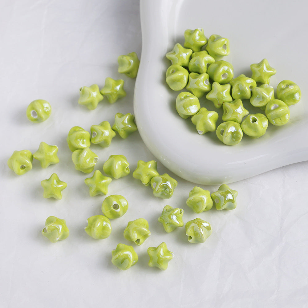 Starfruit Watermelon Beads Ceramic Beads