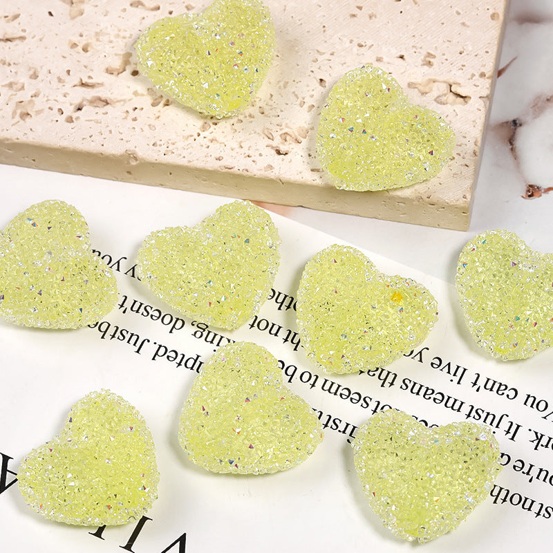Colorful Rhinestone Soft Sugar Heart Drill Ball